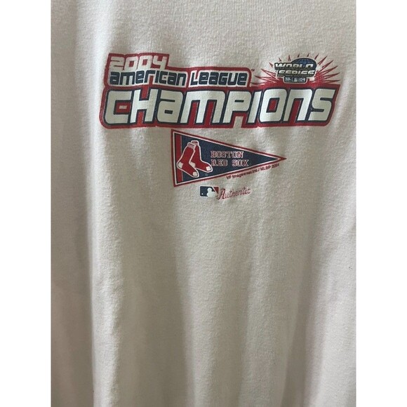VTG Womens Anvil Boston Red Sox 2004 World Series Champions T-Shirt Size XL PINK - Picture 2 of 5